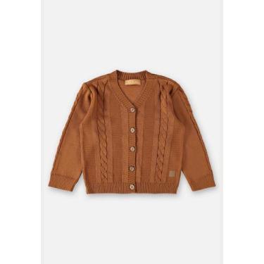 Imagem de Cardigan em Tricô Infantil Menino Up Baby, Marrom, 2