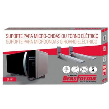 Imagem de Suporte Para Microondas E Forno De Parede - Prata - Brasforma