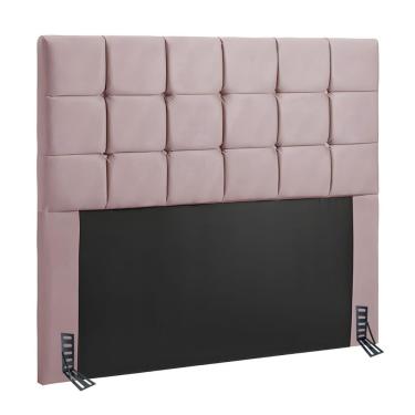 Imagem de Cabeceira Queen 160 Cm Estofada Talita Em Suede Com Frame Rose
