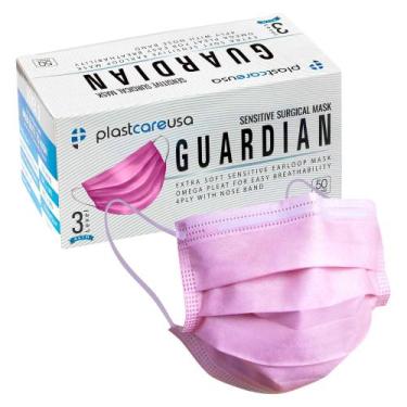 Imagem de Máscaras faciais descartáveis PlastCare USA Guardian Level 3 (50)