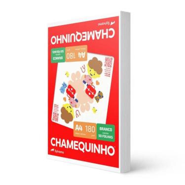 Imagem de Papel sulfite A4 180g 210x297 com 50 folhas Chamequinho