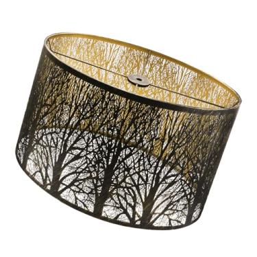 Imagem de Abajur grande (35 x 21 cm) Parte superior × (40 x 26 cm) Parte inferior × 24 cm de altura (aranha) Abajur metálico bronze antigo dourado para candeeiros de mesa, luminária de chão e cabeceira de