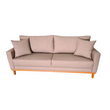 Imagem de Sofá Rússia Base Madeira Tecido Acquablock 200cm - 4R Estofados, Fendi