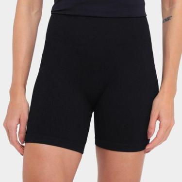 Imagem de Bermuda Hering Ciclista Feminina, Preto, GG