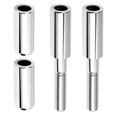 Imagem de Kit adaptador extensor de altura para espelho de motocicleta de 5 cm compatível com Harley Davidson Touring Softail Sportster Dyna 1982-Up, modelos retrovisores, extensão de montagem de espelho