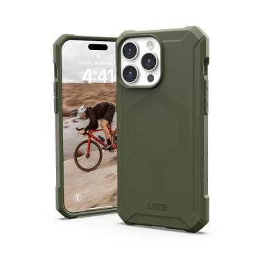 Imagem de URBAN ARMOR GEAR Capa UAG compatível com iPhone 15 Pro Max de 6,7 polegadas Essential Armor Olive Drab Ímã integrado compatível com MagSafe Capa protetora robusta de grau militar à prova de quedas