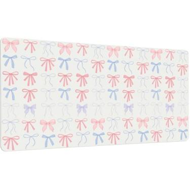 Imagem de Idocolors Tapete de mesa de arco, lindo teclado estendido para jogos, tapete de mouse grande para mesa de escritório, tapete de mesa de couro antiderrapante, protetor de mesa de escritório em casa 80