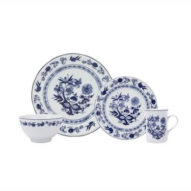 Imagem de Serviço de 24 Peças com Bowl e Caneca em Porcelana, Decoração Cebolinha, Porcelana Schmidt
