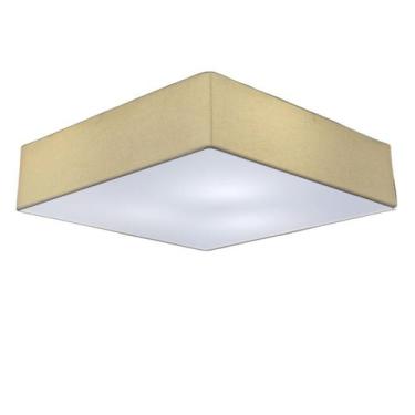 Imagem de Plafon Quadrado Vivare Md-3052 Cúpula em Tecido 60x60x15cm - Bivolt, A