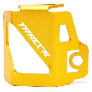 Imagem de Tampa do reservatório de fluido de freio dianteiro traseiro compatível com Tracer 900 7 700 GT 7gt 900gt 700gt 7/gt Tracer MT09 MT07 (protetor de tampa traseira-dourado)