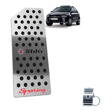 Imagem de Descanso De Pé Em Inox Fiat Stilo Sporting 2007 A 2011 Preto