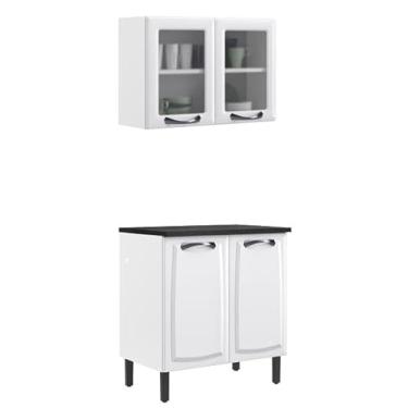 Imagem de Paneleiro Itatiaia em Aço Branco 4 Portas 2 Vidros New Premium