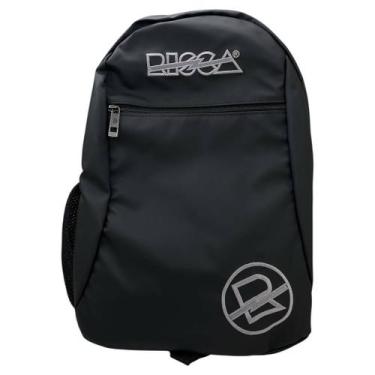 Imagem de Mochila Escolar Emborrachada Resistente Risca 9079, Preto, 00