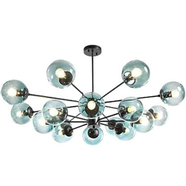 Imagem de Lustres Sputnik de latão 6 luzes, luminárias de teto industriais rústicas de meados do século, luminárias pendentes compatíveis, decoração moderna