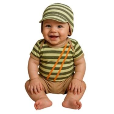 Imagem de Fantasia do Chaves bebê menino com chapéu Turma do Chaves (Listrado, M)