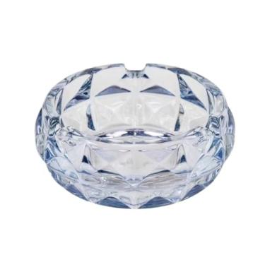 Imagem de Cinzeiro Cinzeiro de vidro para sala estar, escritório, mesa, azul, transparente(Pequeno)