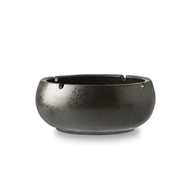 Imagem de Cinzeiro de cerâmica feito à mão cinzeiro de escritório doméstico desktop interno e externo retrô chinês sem tampa cinzeiro ornamentos cinzeiro externo (A)