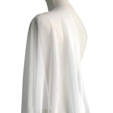 Imagem de Mulberry Enrugado Seda Enrugada Chiffon 8 Momme Roupas Tecido Impresso Vestidos de Tule para Mulheres para Costura por Metros SCC8L (Branco Natural, 5 jardas)