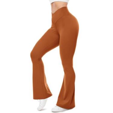 Imagem de Leggings UEU Flare V Crossover de cintura alta Yoga Rust XS