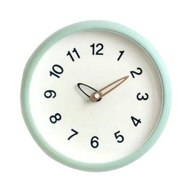 Imagem de WYUYIWH Relógio de parede simples moderno relógio de madeira mudo moda relógio de parede sala de estar moda doméstica mudo moda decoração relógio (cor: A)