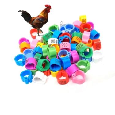 Imagem de 5JJJLOOOPP Anel de Pé de Pássaro Anel de Pé de Pato Pé de Pato e Pomba Anel de Treinamento Digital Plástico Pomba Vermelha (Cor Mista Nº 0 01-500) 8 mm Cor mista 001-100 (cor mista001 200)