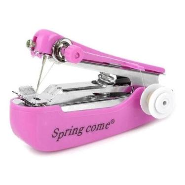 Imagem de Mini máquina de costura de mão Spring Come portátil - deep pink