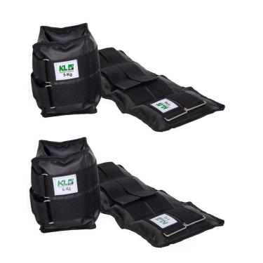 Imagem de Kit Caneleiras Peso Funcional Profissional Lona 5Kg 6Kg-Unissex