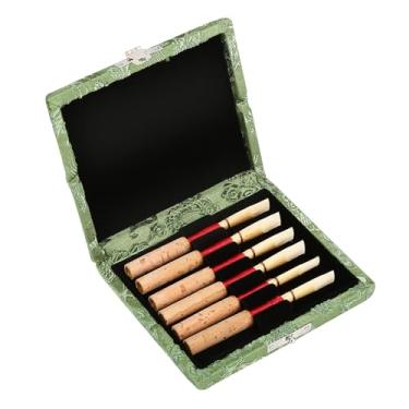 Imagem de Domary Caixa de Capa de Pano de Seda de Madeira Caixa de Armazenamento 6pcs OBOE REEDS Azul Verde Vermelho Amarelo Marrom Acessório de oboé (Verde)
