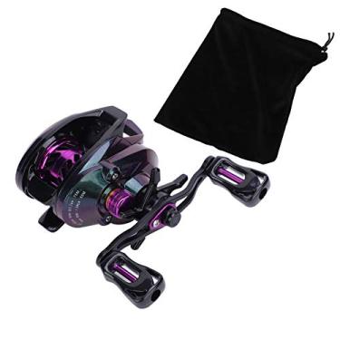 Imagem de Carretel de perfil baixo, carretel completo de metal, material de polímero de alta qualidade, acessório para pesca em água doce e salgada, design leve e durável (mão direita)