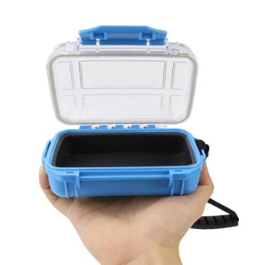 Imagem de Uxwuy Caixa à prova d'água pequena caixa seca para barco de caiaque, micro estojo impermeável, caixa de armazenamento hermética, 14 cm C x 10 cm L x 6 cm A, mini caixa à prova d'água