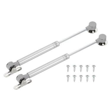 Imagem de PATIKIL Amortecedores a gás de 25,5 cm para armários, 2 peças de amortecedores de mola a gás de madeira, suportes de elevação de 120 N/12,2 kg, dobradiças de fechamento de tampa pesada para móveis