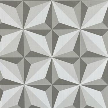 Imagem de Papel de Parede Efeito Gesso 3D Geométrico Lavável Adesivo Autocolante À Prova D'Água Impermeável (QUERO 5M X 45CM,GEOMÉ TRIÂN)