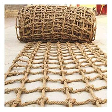 Imagem de Rede de corda de escalada escada infantil varanda segurança grade interna e externa cerca pendurada gato pendurado (12 mm x 12 cm, 1 x 4 m))