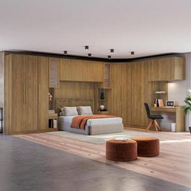 Imagem de Quarto Modular Kappesberg Adapt Nogueira 12 Peças