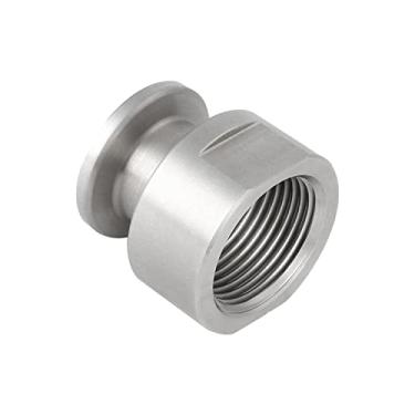 Imagem de 1 peça 3/4PT rosca fêmea gaxetas adaptador flange, encaixe sanitário KF16-3/4 braçadeira tripla aço inoxidável mangueira de tubulação redonda sem costura