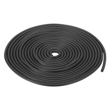 Imagem de Tira de vedação redonda de borracha nitrílica, 3 mm (1/20.3 cm) de diâmetro 2 metros (6,56 pés) de borracha sólida dura longa para vedação DIY, equipamentos industriais e móveis