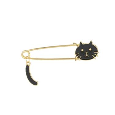 Imagem de Broche de gato criativo unissex com desenho animado para homens, mulheres, meninos, meninas, acessórios de animais fofos para casamentos, aniversários e ocasiões especiais