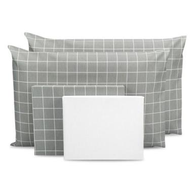 Imagem de Lençol Queen 6 Pçs Estampado Percal 180 Fios Bainha 40cm Altura Coleçã