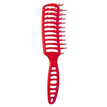 Imagem de Escova De Cabelo Retangular Vazada Linha Pop Color Bonitta, Vermelho
