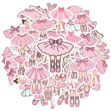 Imagem de 35 peças adesivos de dança bailarina bailarina brinquedo feminino para guitarra, faça você mesmo, bicicleta, skate, laptop, bagagem, decoração, laptop, bagagem, scrapbook, diário adesivo