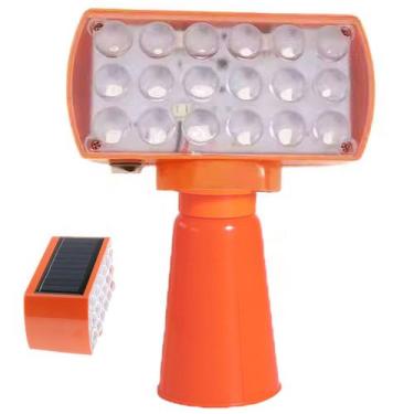 Imagem de Sinalizador Solar Viario Cone Duas Cores Obra Rodovia Alerta Transito 