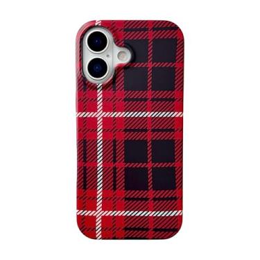 Imagem de Baufooer Capa para iPhone 17 Natal Taran Vermelho Xadrez Escocês Xadrez TPU Macio Slim Fit Elegante Capa de Telemóvel de Inverno Flexível