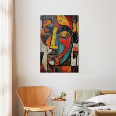 Imagem de 1 peça deslumbrante grande arte abstrata africana impressão de tela decoração de parede para espaços domésticos, 30,5 x 45,7 cm, sem moldura