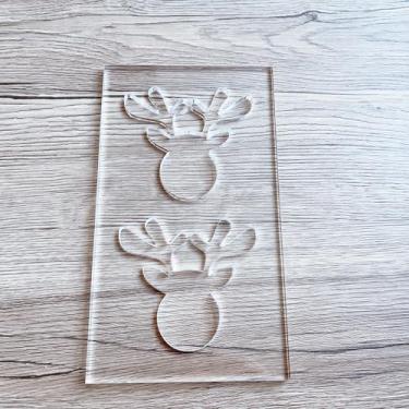 Imagem de Modelos de fresadora de lanterna de Natal, design de acrílico de 20 cm, 10 padrões, para escultura em madeira e estacas de cerca (renas)