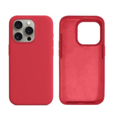 Imagem de Capinha Compatível com iPhone 15 Pro Silicone com Interior Aveludado D