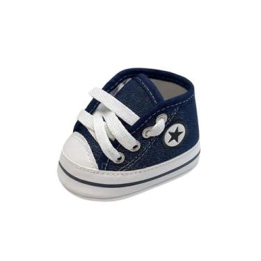 Imagem de Tênis Sapatinho Star Bebê Recém Nascido Cano Alto Menina Menino - XUKI