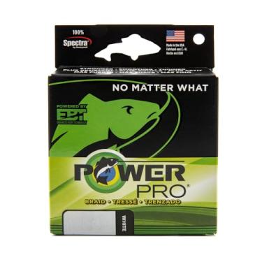 Imagem de POWER PRO Linha de pesca trançada 65-500-W Spectra, 29,5 kg, 500 jardas, branca