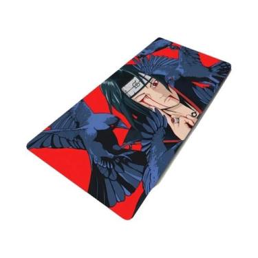 Imagem de Mouse Pad XL Naruto Uchiha Itachi Anime Cool Red Moon Para Jogos Tapet