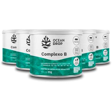 Imagem de Kit 5 Complexo B Ocean Drop Vegano 60 Cápsulas
