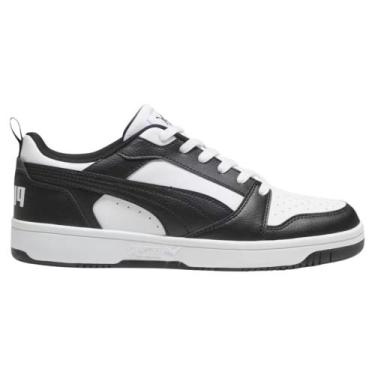 Imagem de Tênis Casual Masculino Puma Rebound V6 Low Original, 42, Preto, Branco